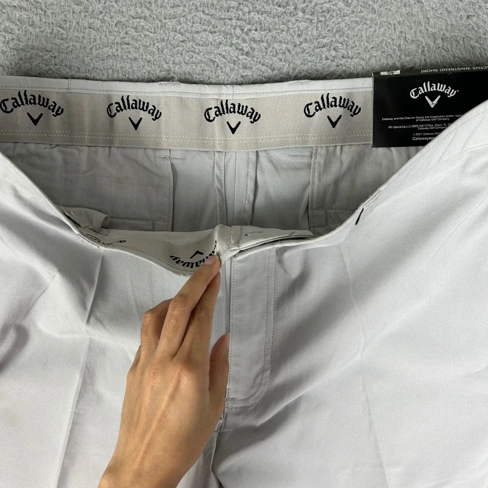 Callaway Golf Shorts Mens 40 Gray‎ Active Waistband Performance Stretch Preppy